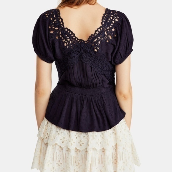 Free People Sweet Roses Lace Crochet Blouse. XS - Picture 2 of 8